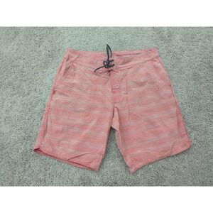 Rhone Swim Shorts Mens 34 Orange‎ Striped Casual Sportswear
